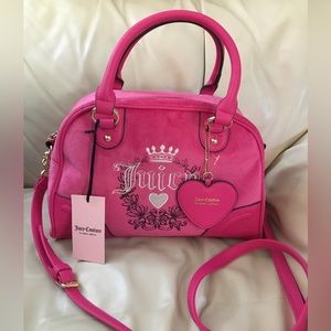 NWT Pink Juicy couture free love Bowler bag